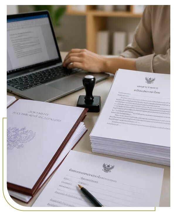 Перевод документов на тайский в Пхукете для клиентов из Усинска